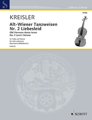 Liebesleid - Alto et Piano KREISLER Partition Alto