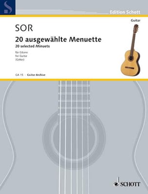 20 Augewählte Menuette SOR Partition Guitare