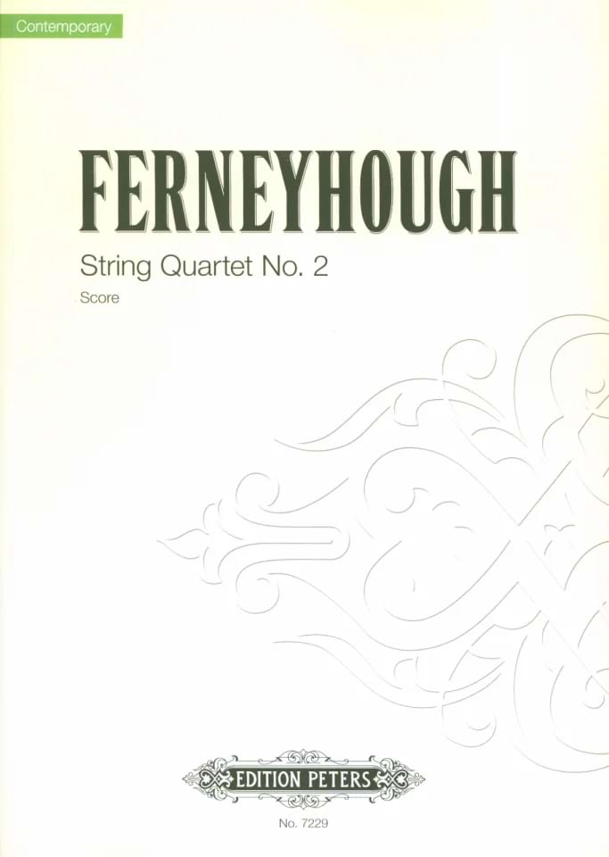 Second string quartet - Score Brian Ferneyhough Partition Grand format