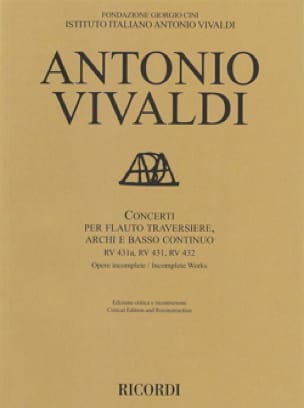 Concerti RV 431a, 431, 432 - Conducteur VIVALDI Partition Grand format