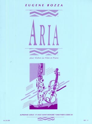 Aria - Violon ou flûte Eugène Bozza Partition Violon