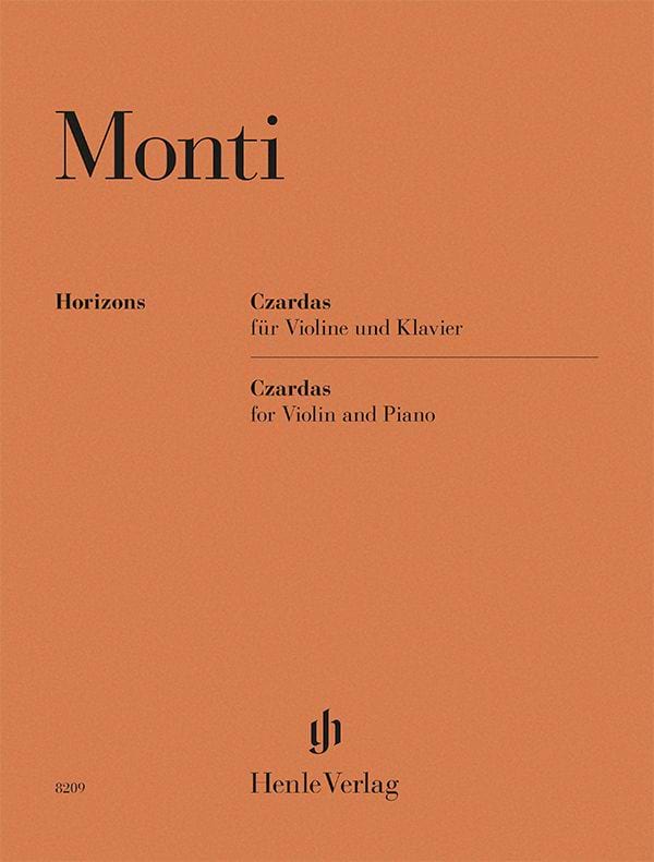 Czardas pour violon et piano Vittorio Monti Partition Violon