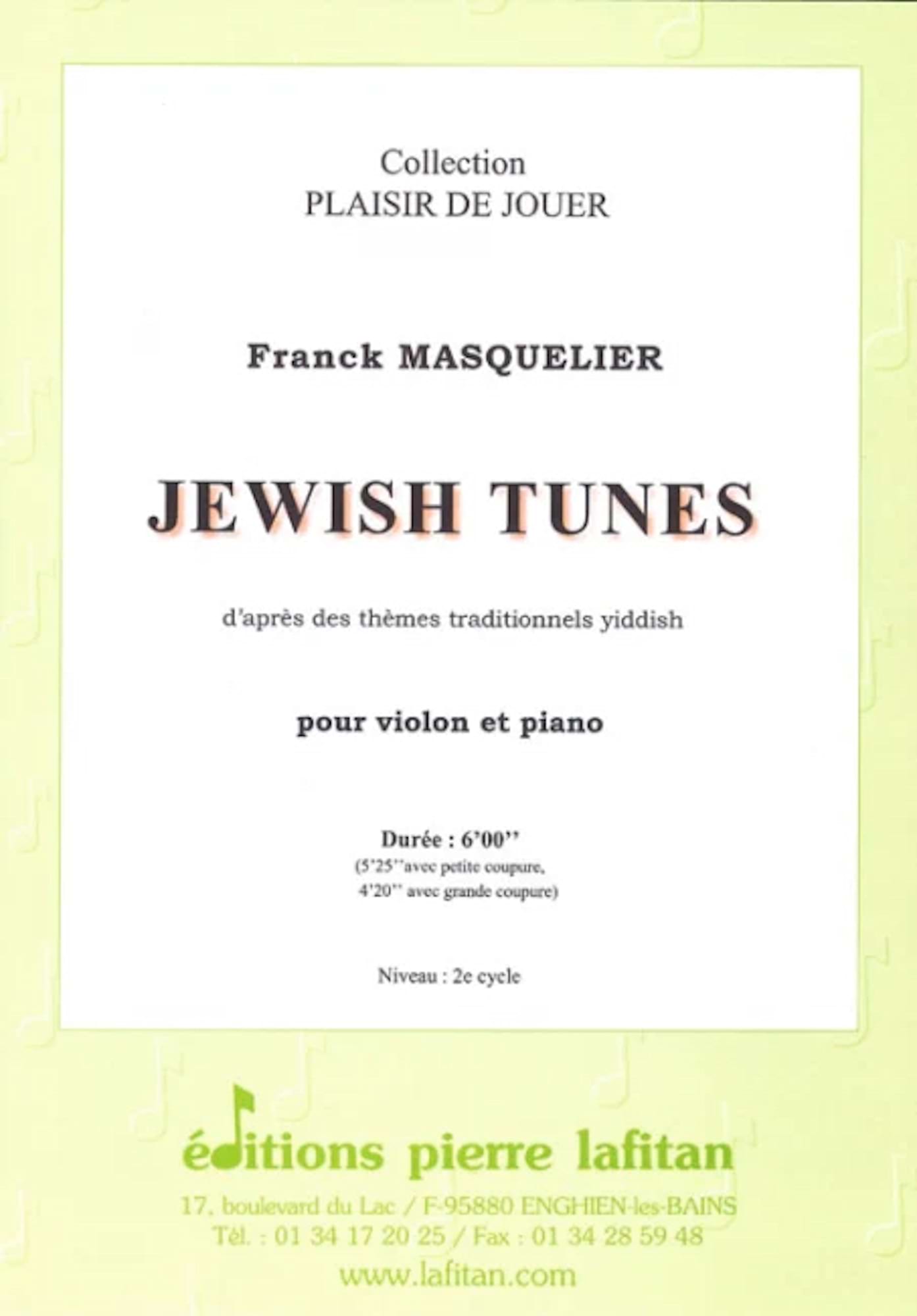 Jewish Tunes Franck Masquelier Partition Violon