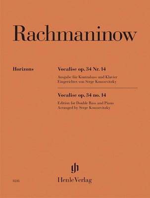 Parcourir les pages de Vocalise op. 34 N° 14 - Sergei Rachmaninov - Partition - Contrebasse
