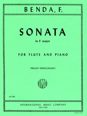 Sonata in F major - Flute piano - Franz Benda - Partition