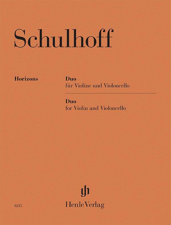 Duo pour violon et violoncelle - Erwin Schulhoff - Partition - Violon