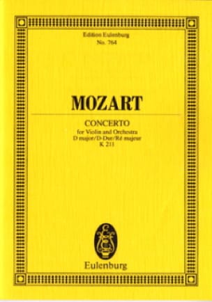 Violin-Konzert D-Dur KV 211 - Partitur MOZART Partition Petit format