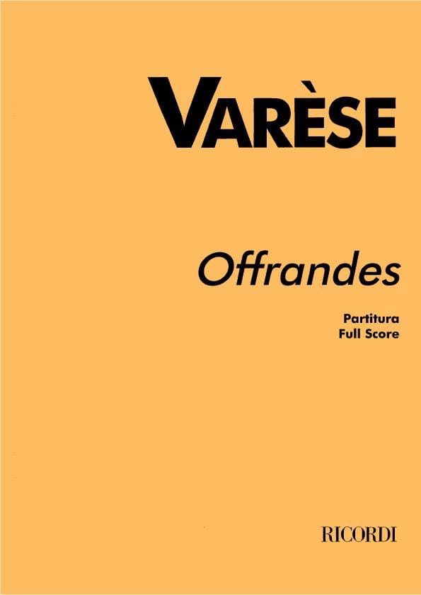 Offrandes - Partitura Edgard Varèse Partition Grand format