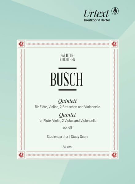 Quintette en Do Maj., opus 68 - Conducteur - Adolf Busch - Partition