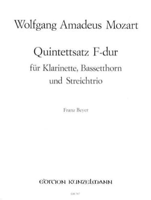 Quintettsatz F-Dur - Klarinette Bassetthorn Streichtrio - Stimmen