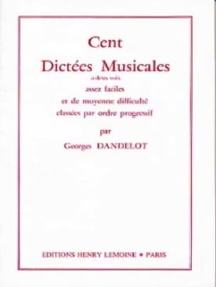 100 Dictées à 2 voix DANDELOT Partition Dictées musicales