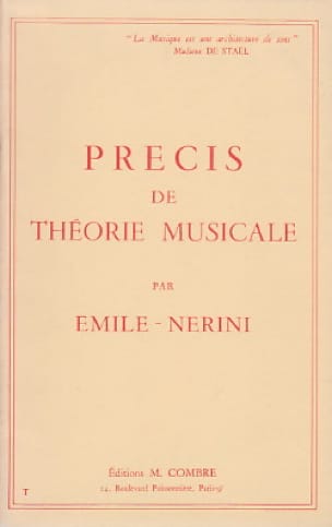 Précis de théorie musicale Emile Nerini Partition Théories