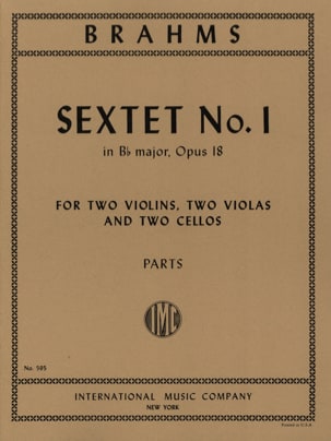 Sextet n° 1 in Bb major op. 18 - Parts BRAHMS Partition Sextuors