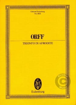 Trionfo Di Afrodite - Conducteur ORFF Partition Grand format