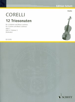 12 Triosonaten op. 1 - Bd. 3 : Nr. 7-9 - 2 Violinen u. Bc - CORELLI