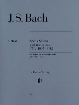 6 Suiten BWV 1007-1012 - Violoncello Solo BACH Partition Violoncelle