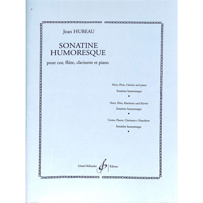 Sonatine Humoresque Jean Hubeau Partition Quatuors