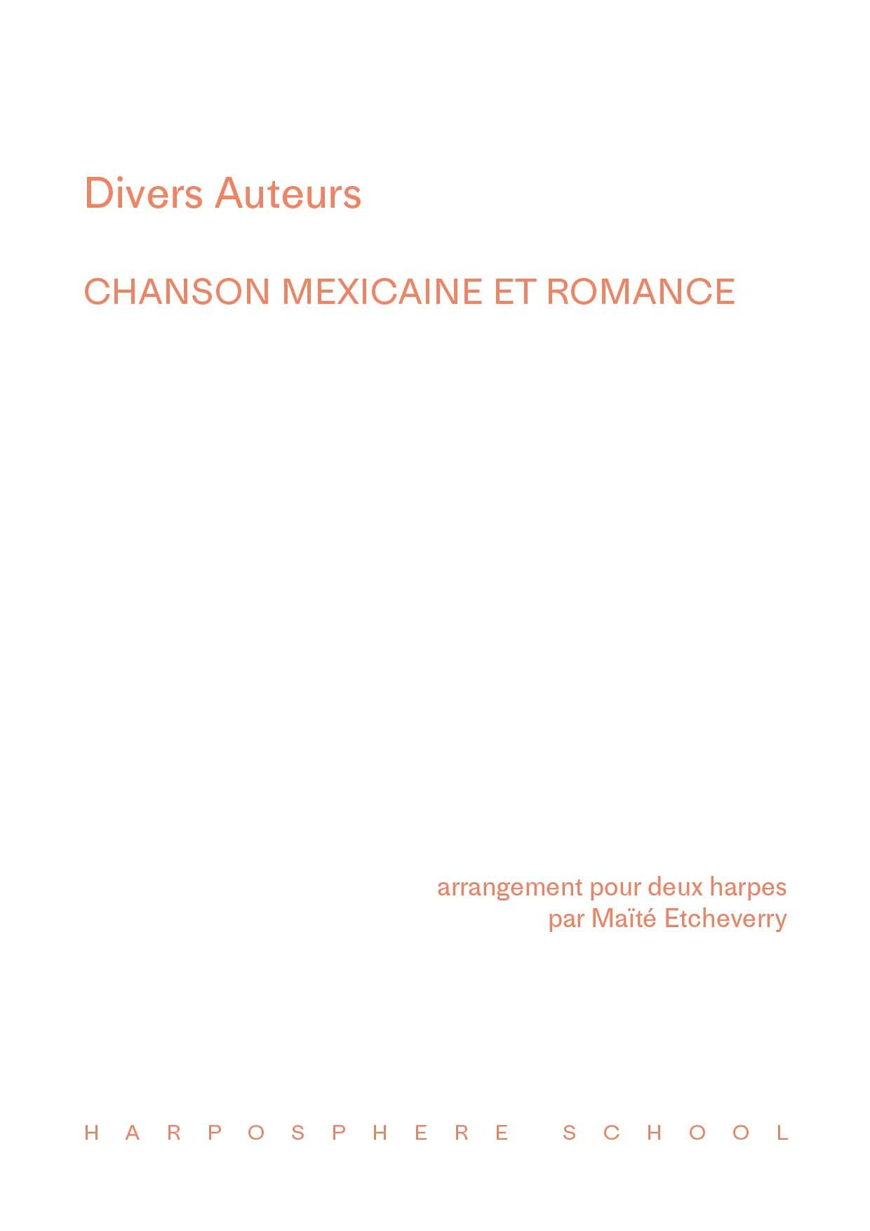 Chanson mexicaine Maïté Etcheverry Partition
