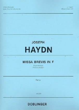 Missa Brevis in F - Partitur HAYDN Partition Grand format