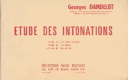 Etude des Intonations Cahier 3 DANDELOT Partition Solfèges