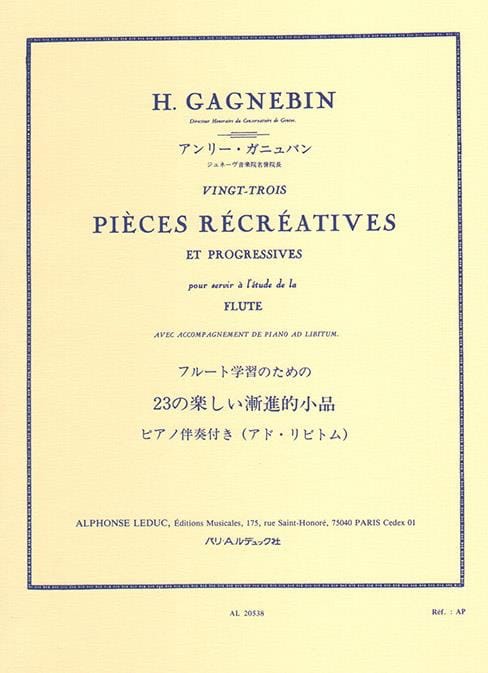 23 Pièces récréatives - Henri Gagnebin - Partition