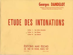 Etude des Intonations - les Dièzes : Cahier 2 - DANDELOT - Partition