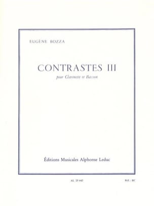 Contrastes 3 Eugène Bozza Partition Duos