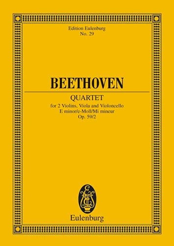 Streichquartett E-moll op. 59/2 BEETHOVEN Partition Petit format