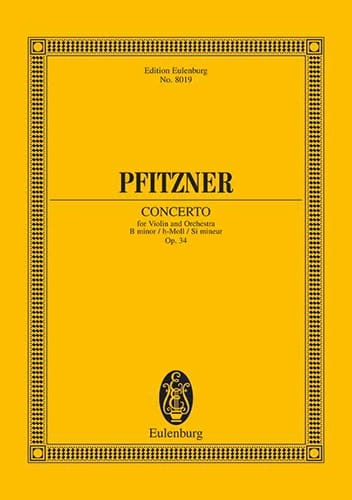 Concerto Violon si mineur op. 34 - Conducteur - Hans Pfitzner