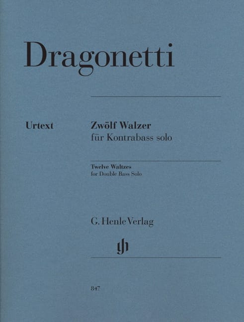 12 Valses - Contrebasse Domenico Dragonetti Partition Contrebasse