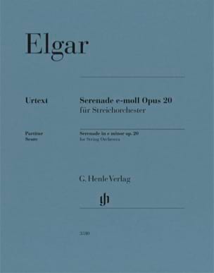 Sérénade, opus 20 - Conducteur Edward Elgar Partition Grand format