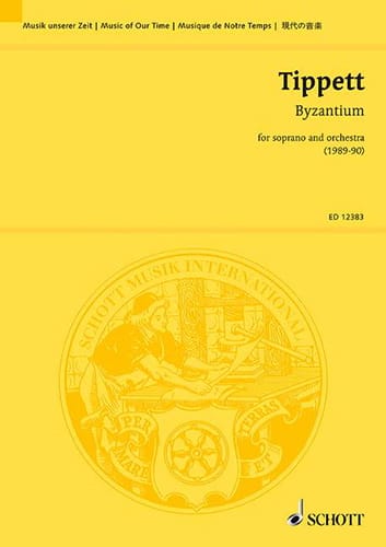 Byzantium - Score Michael Tippett Partition Grand format