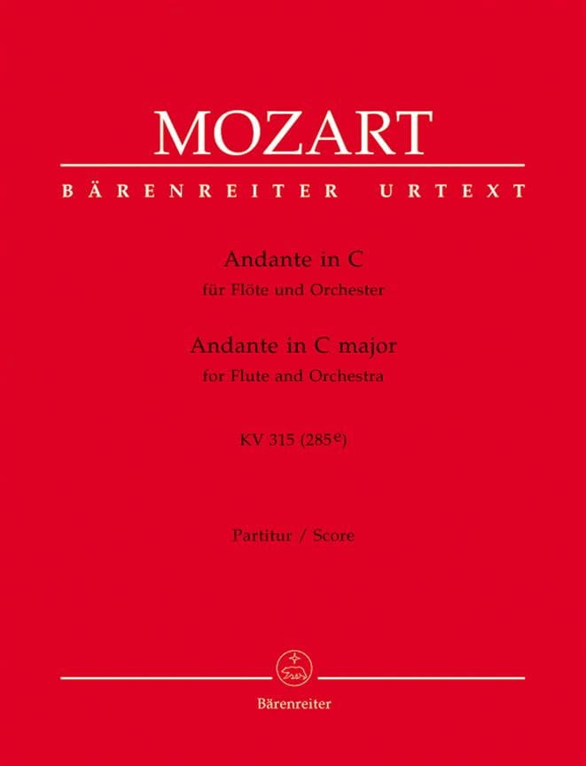 Andante C-Dur für Flöte und Orch. KV 315 - Partitur - MOZART