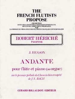 Andante - Flûte piano orgue Jules Hugon Partition Flûte traversière