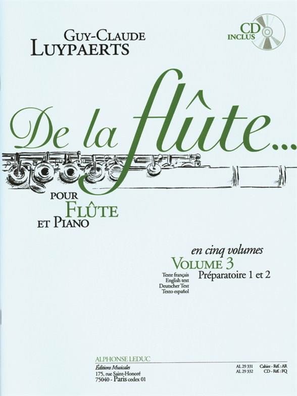 De la flûte... - Volume 3 - Guy-Claude Luypaerts - Partition