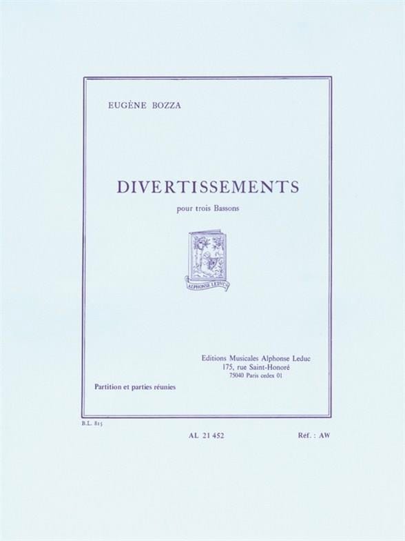 Divertissements Eugène Bozza Partition