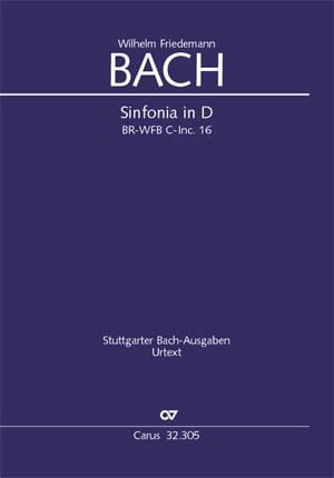 Sinfonia en Ré Majeur - Wilhelm Friedemann (attribué) Bach - Partition