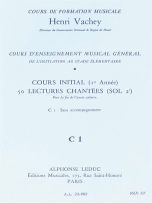 50 Lectures chantées - C1 1 clé init. S/A - Henri Vachey - Partition