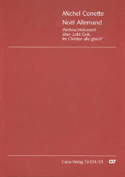 Noël Allemand Version En Sol Majeur CORRETTE Partition Grand format