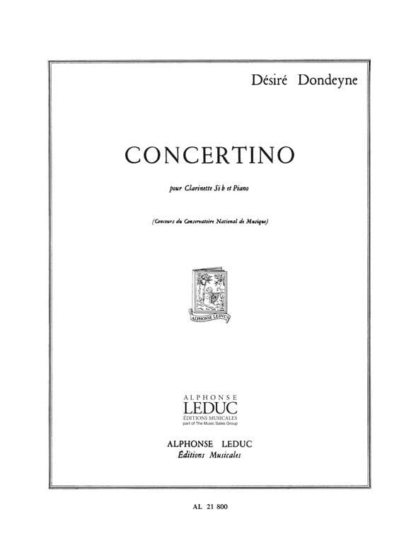 Concertino - Désiré Dondeyne - Partition - Clarinette