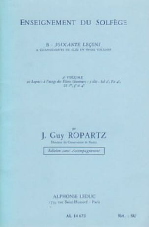 60 Lecons de solfège - Volume 2 sans acc. - Guy Ropartz - Partition