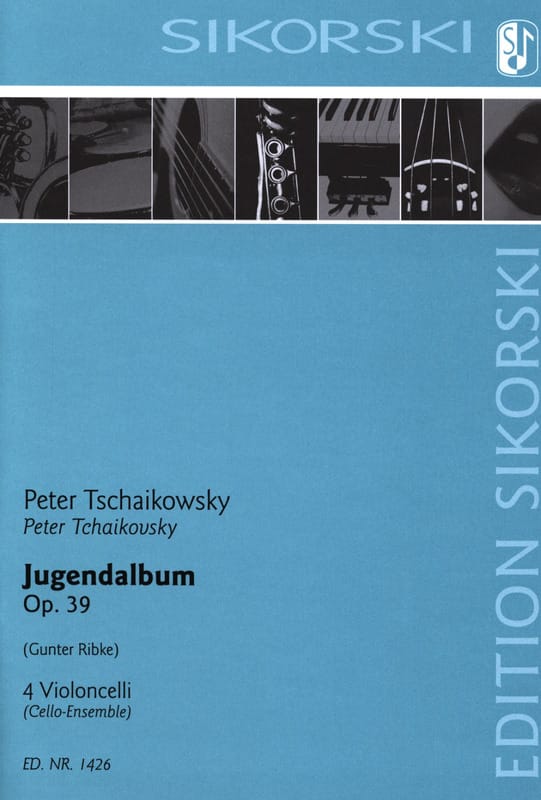 Jugendalbum - 4 Violoncelles TCHAIKOVSKY Partition Violoncelle