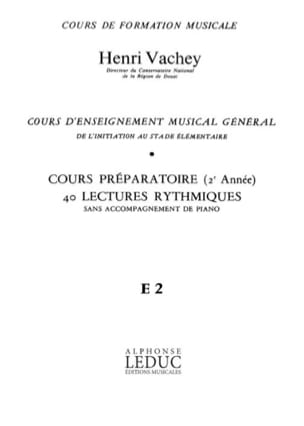 40 Lectures rythmiques - E2 Cours prép. S/A - Henri Vachey