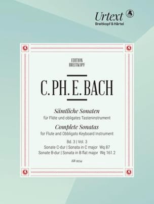 Sonates pour Flûte et Clavier - Vol. 3 - Carl Philipp Emanuel Bach