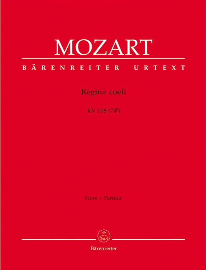 Regina Coeli KV 108 74d - Partitur MOZART Partition Grand format