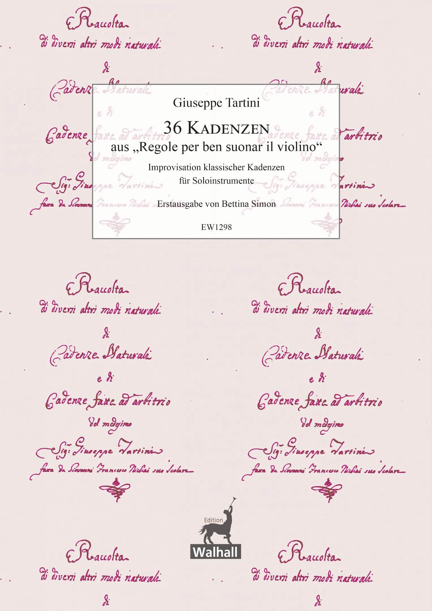 36 Kadenzen TARTINI Partition Violon