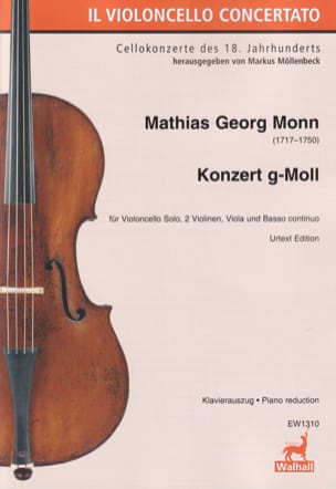 Konzert g-Moll Matthias Georg Monn Partition Violoncelle