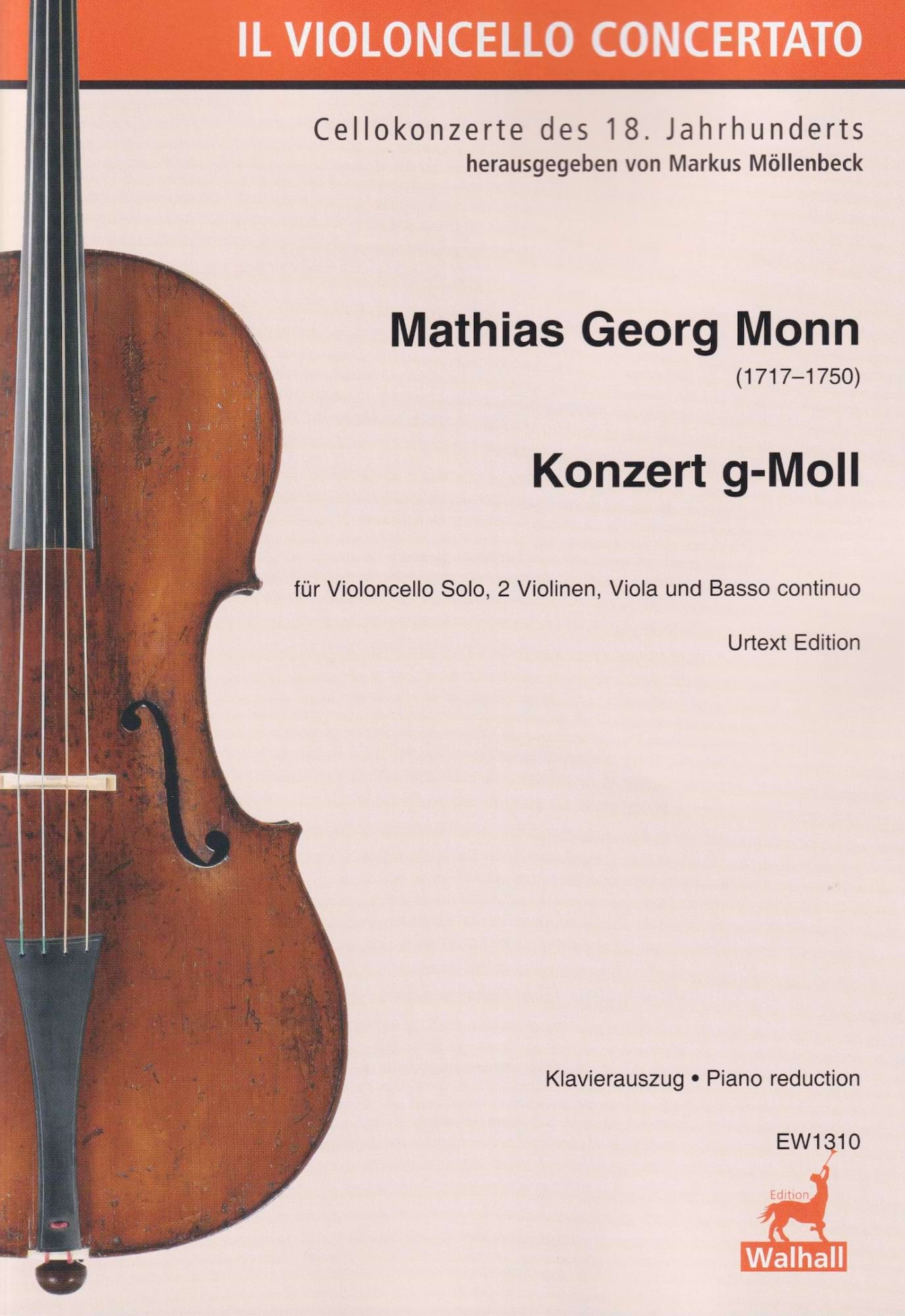 Konzert g-Moll Matthias Georg Monn Partition Violoncelle