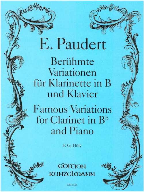 Berühmte Variationen E. Paudert Partition Clarinette