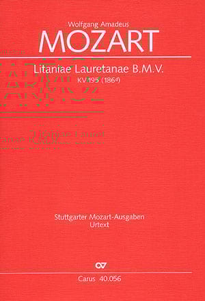 Litaniae Lauretanae B.M.V. in D MOZART Partition